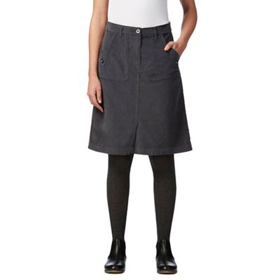 Grey cord utility skirt